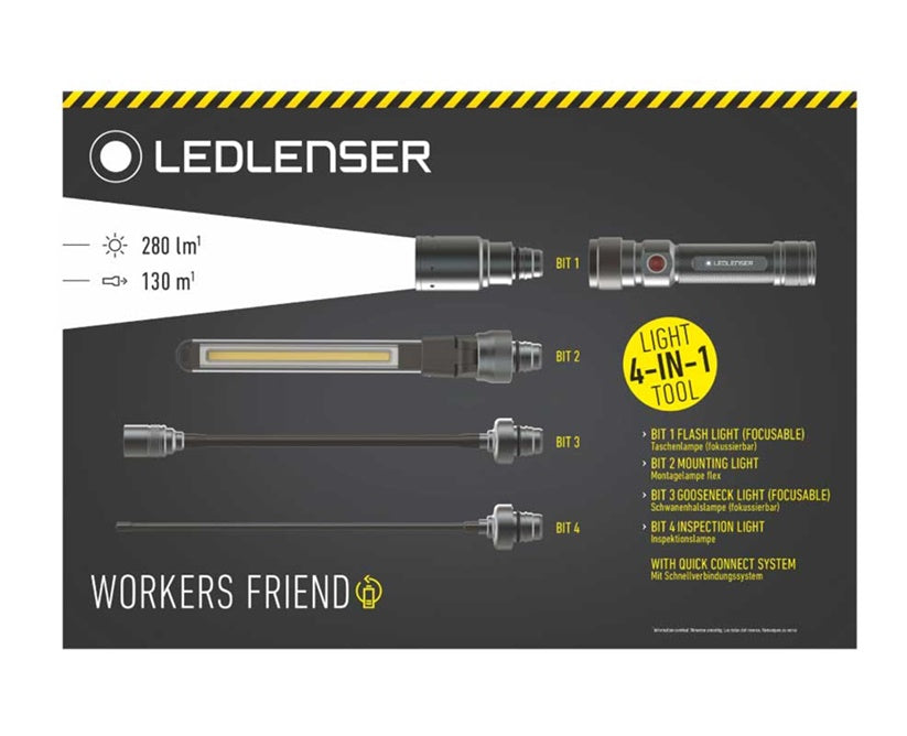 Ledlenser ručna punjiva lampa Workers friend 4 in 1 502136
