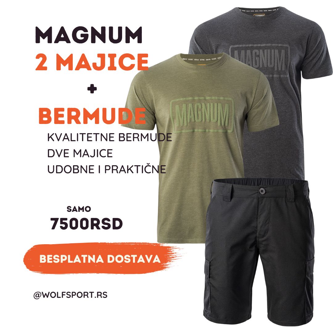 Magnum Bermude Atero 3.0 black+2 majice