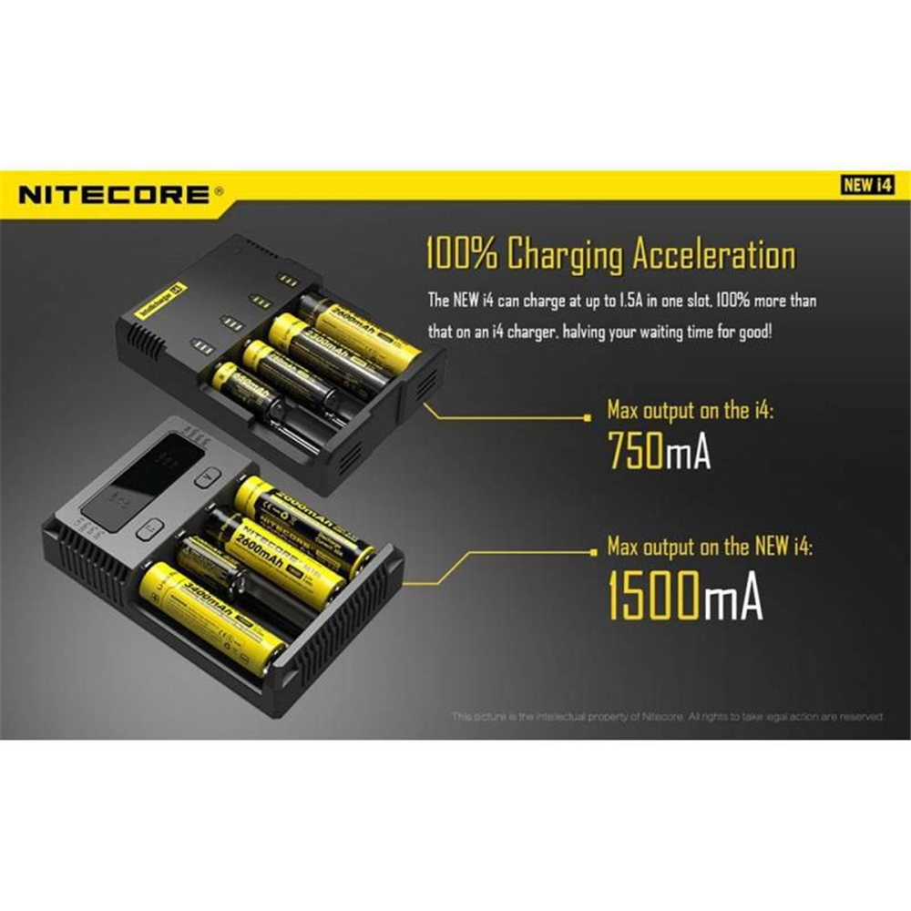 Nitecore NEW i4 punjač za 4 baterije